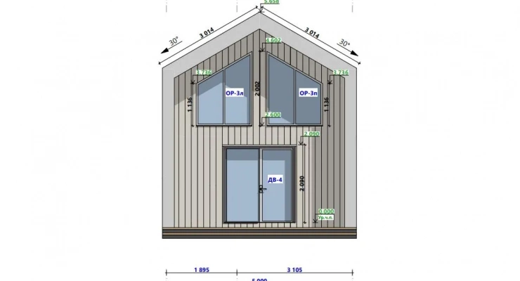 БарнХаус Карелия 22АК02-МП-5,0х9,5-80 м²