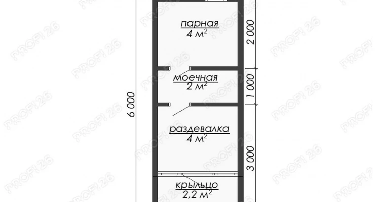 Баня-капсула 6х2,3-12,2м2