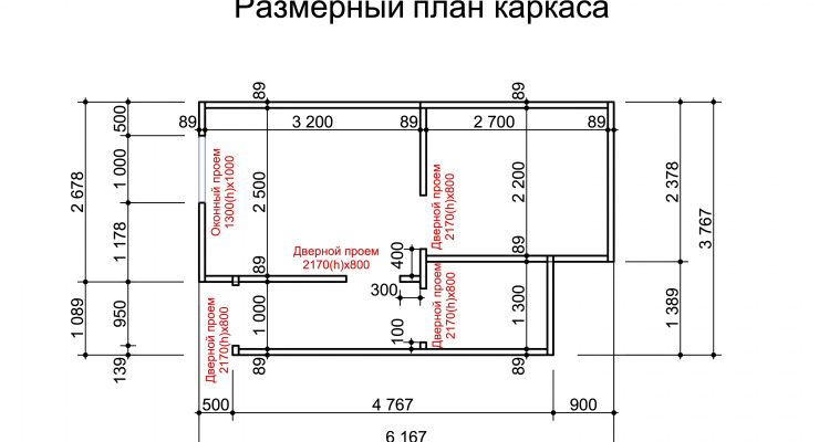 Бытовка (Хоз. постройка-1): 22 м2